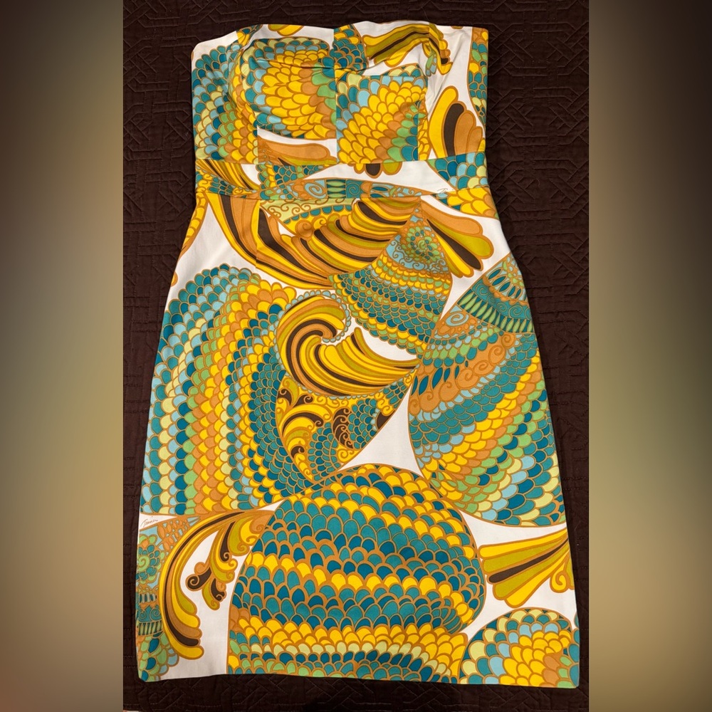 Trina Turk Banana Republic Collab Strapless Cora Pisces Dress